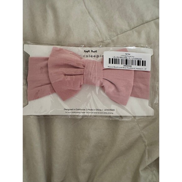 Little Sleepies Other - Little Sleepies Mauve Blush Headband Bow